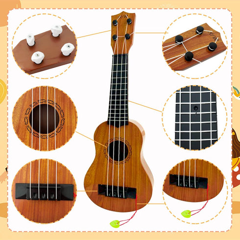 Kids Toy Ukulele Guitar, 17-Inch 4 String Mini Guitar, Educational Musical Instrument for Toddlers