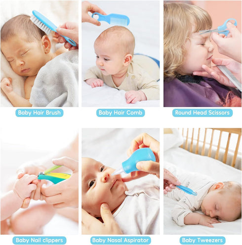 Set, 20 1) Baby Healthcare and Grooming Kit, Portable Baby Safety Care Baby Essentials kit for Newborn (Blue