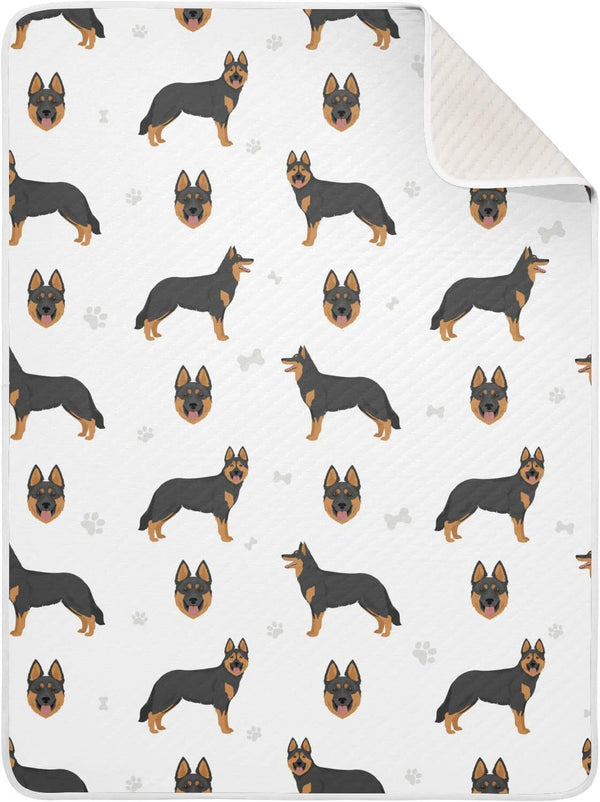 Swaddle Blanket Bohemian Shepherd Dog Cotton for Infants, Receiving, Lightweight Soft Swaddling