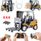 GRANTLEY Remote Control RC Forklift Cranes,1/64 Mini Rechargeable Forklift Truck,2 in 1
