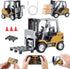 GRANTLEY Remote Control RC Forklift Cranes,1/64 Mini Rechargeable Forklift Truck,2 in 1
