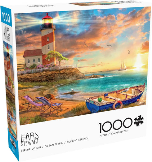 Buffalo Games - LARS - Serene Ocean - 1000 Piece Jigsaw Puzzle for Adults, Perfect for Game Nights