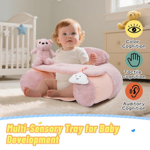 3-36 KAKIBLIN Baby Sit Me Up Seat, Inflatable Baby Seat with Cover for Babies Months,Portable,Inflatable Sit & Play