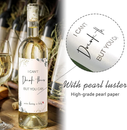MSEHKM 8 Pregnancy Announcements Wine Labels, PCS Baby Announcement Wine Labels, Pregnancy Announcement for Aunties