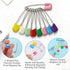 CllyCnny 100pcs 2.1 Inch Diaper Safety Pin - Plastic Head Baby Heavy Diapers Pins Large Colorful Cloth Pins for Clothes