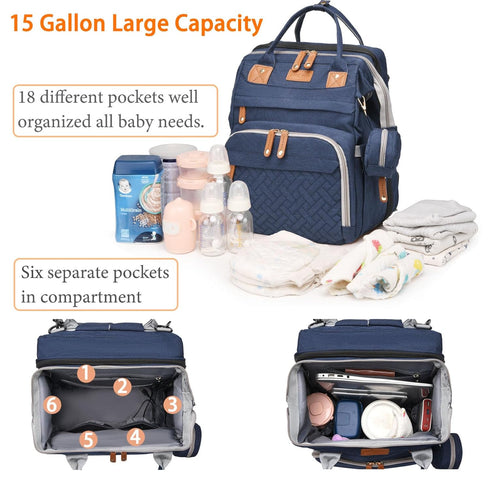 Backpack backpack, Astro alan Baby Diaper Bags with Changing Station, Waterproof Diaper Bag for Moms Dads with USB