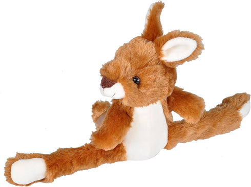 Wild Republic Huggers Kangaroo Plush Toy, Slap Bracelet, Stuffed Animal, Kids Toys, 8"