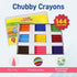 Set 144 (2-7/8"L 9/16" Chubby Crayons for Kids of Rainbow Crayons Classroom Supplies x Dia)