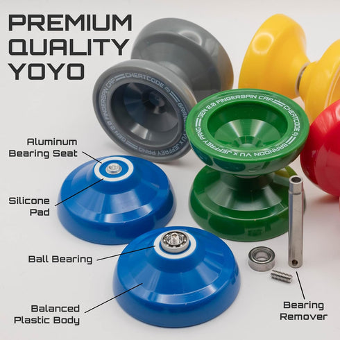 CHEATCODE Offset Yoyo by Brandon Vu | Master Fingerspin Tricks | A Responsive & Unresponsive Yo-yo for Kids, Teens