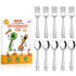 VITEVER 10-Piece Toddler Utensils, Kids Stainless Steel Silverware Set, Safe Forks and Spoons, Dishwasher Safe