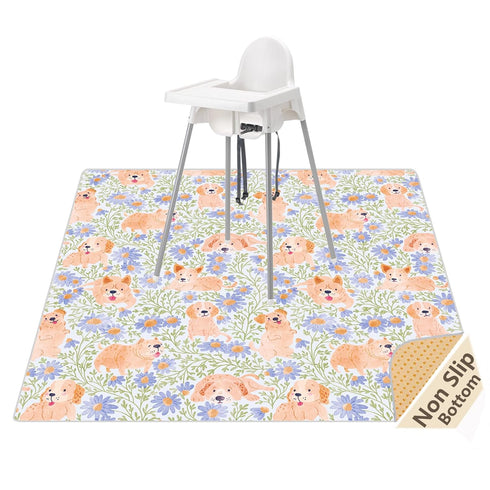 WOMUMON Splat Mat for Under High Chair/Arts/Crafts, Waterproof and Anti-Slip Splash Mat Floor