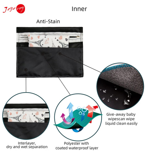 Joyo roy Small Wet Bag Mini Wet Bag Period Bag Black for Private Secret Waterproof Reusable for Girls Women Multi Use