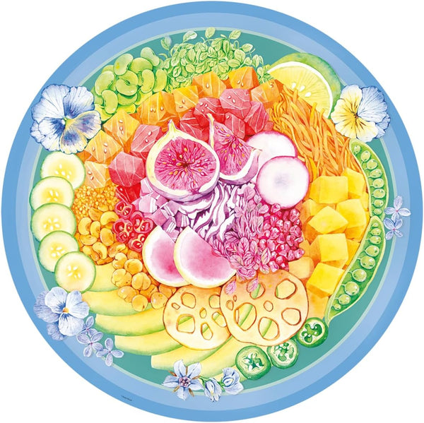 Ravensburger Circle of Colors: Poke Bowl 500 Piece Round Jigsaw Puzzle, Unique Softclick Technology
