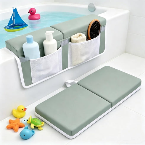 GPQZXL Bath Kneeler and Elbow Rest Pad Set,Quick Dry Soft Kneeling Pad,Baby Bathtub