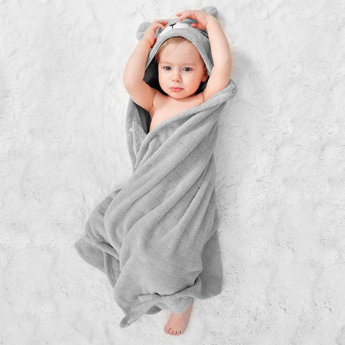 FUBANRAY 4-Pack 0-5 50'' 32'' Toddler Bath Towel Baby Bath Towels for Kid Years- Bath Beach Pool -Absorbent & Soft