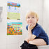 JLNGTHONG 10 Monster Car Potty Training Reward Chart, Potty Training Sticker Chart for Kids - Training Charts