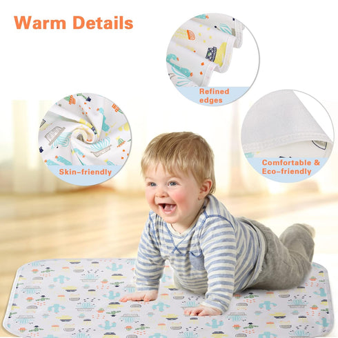 3 Pack 27.5 37.8 inches Baby Diaper Changing Pad Waterproof Portable Changing Pad Washable Mattress Pad Reusable Under