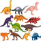 Kids 12 Pack Jumbo Plastic Dinosaur Figures Toys, 7 Inch STEM Educational Realistic Playset for Boys Girls Toddlers
