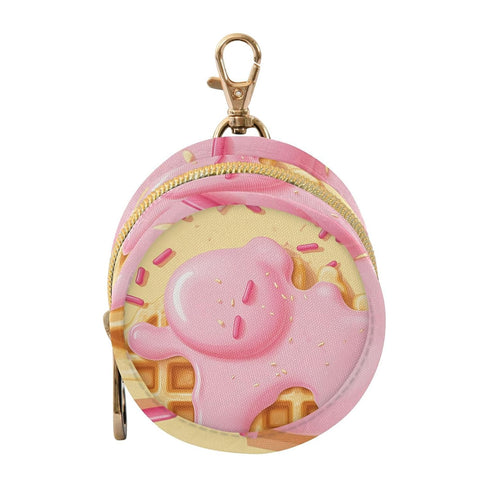 YETTASBIN Waffle Ice Cream Sprinkles Portable Pacifier Holder Case with Metal Hook Buckle