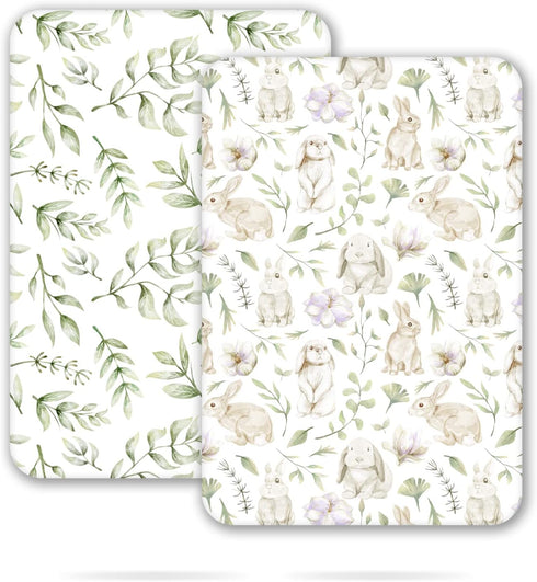 TCBunny 2 Pack Premium Fitted Baby 38X26 Mini Crib Sheets, Pack N