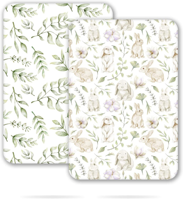 TCBunny 2 Pack Premium Fitted Baby 38X26 Mini Crib Sheets, Pack N