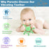 3-Speed 3M+, YOFUN Vibrating Baby Teether Soothing Silicone Teething Toy for Infants Food-Grade, USB Rechargeable Soft