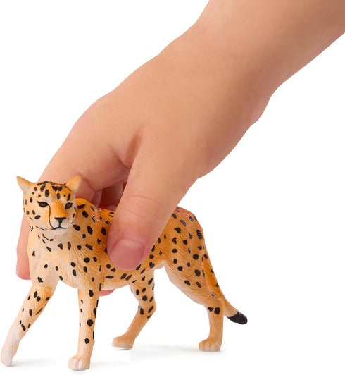 Terra by Battat – 4 Pieces Cheetah Family – 1 – 4-Inch Plastic Figurines for Kids, Educational Toy Figures
