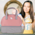 Portable Breast Milk Storage Bag Insulated Cooler Tote for Nursing Moms, Gray-Pink Thermal Milk Bottle Organizer