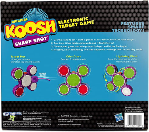 Koosh Sharp Shot Interactive Target, 3 Games to Play, Fun with Friends or Against Target's AI for Ages 6+