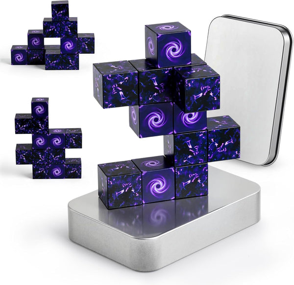 3 otters Magnetic Blocks 12PCS Portal Adventure Travel Set, STEM Magnet Cubes