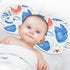 decor gift 4 Pack 22x11in Cotton Muslin Baby Burp Cloths Breathable Red Blue Swans Art Baby Cloth for Gender Neutral