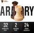 Chess Armory Premium Wooden Checkers and Chess Set - Portable Wood Case with Secure Storage for Kids and Adults (Beech