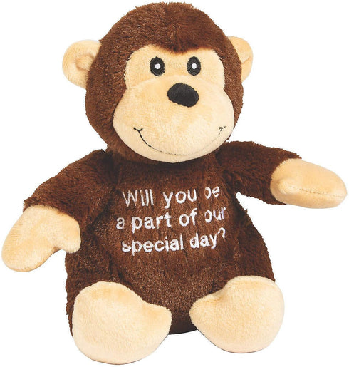 Fun Express Plush Wedding Monkey - Special Day Wedding Toy - 1 Piece
