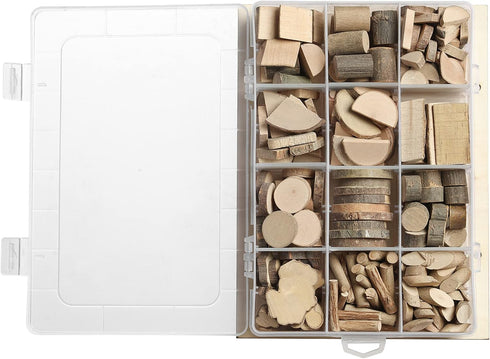 5-10 Playset 250 Pcs/19.5X13X3.5cm LAZACA Wood Craft Kits DIY for Kids Ages Wooden Art Paint Bulk Crafts Garden Loose