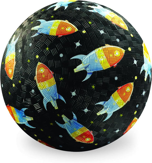 Crocodile Creek Rubber Playground Ball, Ships Inflated, Durable Design for Outdoor Games, 7” Size for Kids 3+