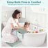 Elbow Set, 1.5 Inch Baby Bath Kneeler and Rest Pad Thick Memory Foam Soft Bath Kneeler with Bath Toys Organizer