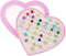 36pcs Adjustable Rhinestone Gem Rings Set for Little Girls with Heart Shape Display Case, Jewelry Rings