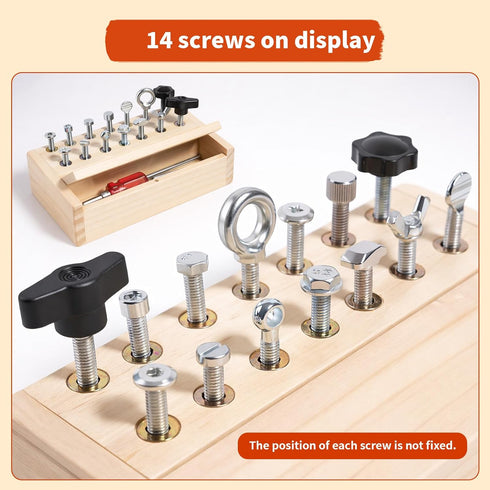 Set,Montessori 3 4 5 Set,Sensory INIFEIDALA Kids Tool Educational Toys for Year Old,Montessori Screwdriver Board
