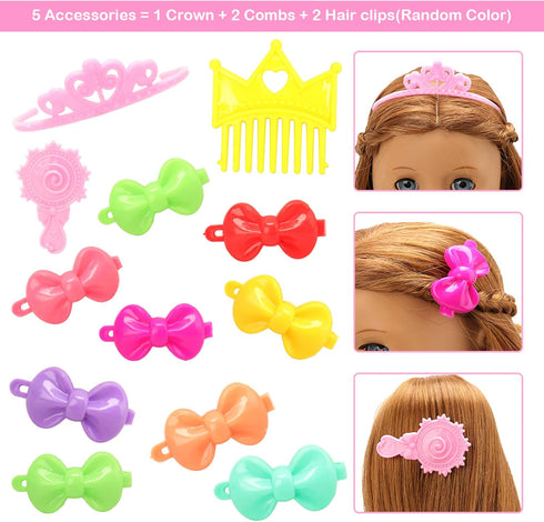 18 inch 5 Sets 2 18 Inch BARWA Doll Clothes and Accessories Clothes Dress Outfits with Pairs Shoes for Dolls