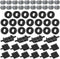 Tires Wheels and Axles Sets, 56 Pieces Brick Accessories for Classic Building Block Toys, Car Truck Wheels Parts