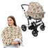 ZDCUSTOM Nursing Carseat Canopy Pillowcase Breastfeeding Cover for Infant Girl & Boy, Highland Cow Cactus Stretchy Car
