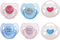HELERKOL Magnetic Pacifier Pink Blue Set 6 Pieces for Reborn Baby Dolls Feeding