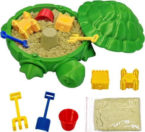 HouseBegan Mini Turtle Sandbox Zen Garden for Desk, Desktop Turtle Sandbox with Lid