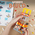 City Street View Burger Shop Building Set, MOC Creative Model DIY Toys, Unique Home Decor, Gift for Kids Age 8+