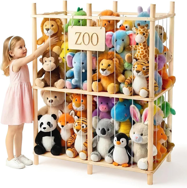 aiwo Large Stuffed Animal Storage Toy Organizer for Kids Room, Toy Chest