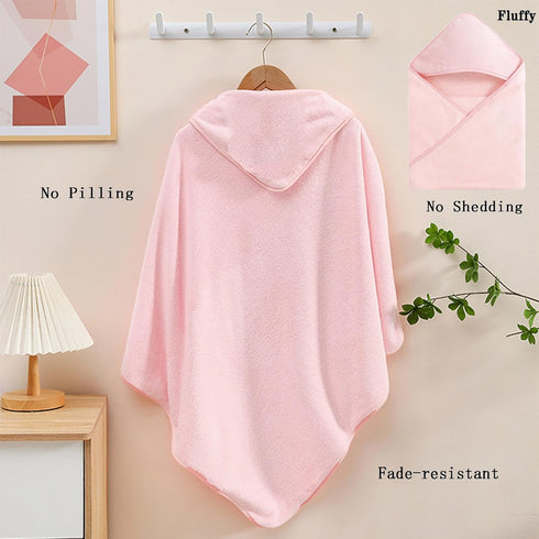 31.5"x31.5" 3 2PCS(Sakura Baby Hooded Bath Towel Ultra Absorbent Soft Coral Fleece, for Newborn Infant Toddler Up