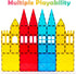 Gemmicc 6 PCS Large Magnetic Tiles, Jumbo Magnet Base Plates, STEM Building Blocks for Kids Boys Girls
