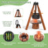 Set, Set 3+ Kids Camping Toy Pretend Play Cooking with Spray Stove, Food Toys, Tableware, Outdoor Toddler Campfire Toys