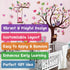 DEKOSH Pink Jungle Baby Nursery Wall Decal, Peel & Stick Colorful Owl Giraffe Lion Animal Stickers