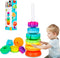 Spinning Stacking Toys for Babies 12+ Months, Montessori Ring Stacker for Toddlers, Educational Learning Toys